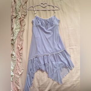 Urban Outfitters Purple Asymmetrical Ruffled Sundress